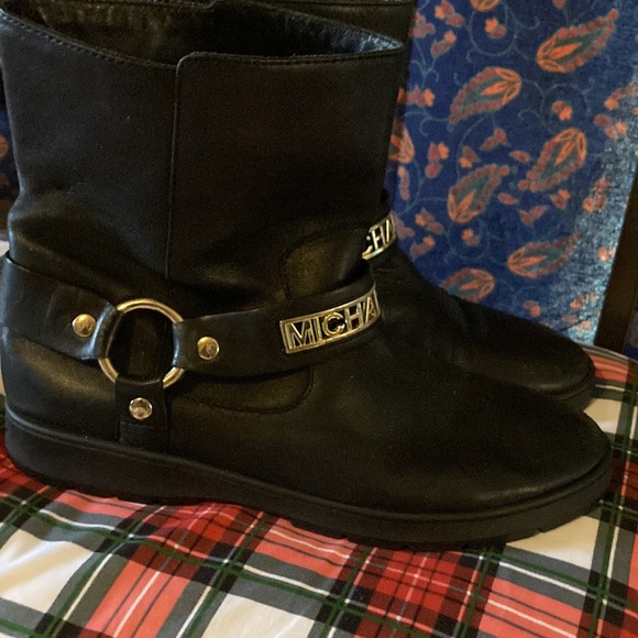 Michael Kors short black leather western boots size 8 med nice - Picture 9 of 9